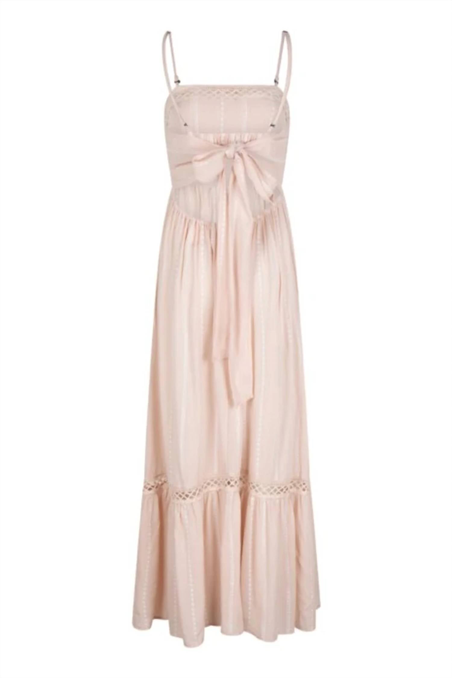 Esqualo - Women's Embroidered Crinkle Maxi Dress