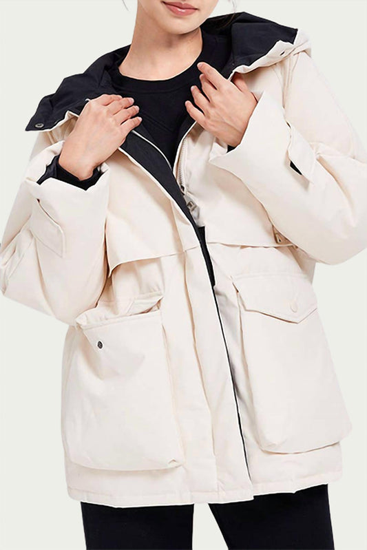 HOODED SHELL DOWN COAT