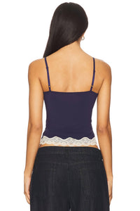 Lioness Top Model Cami Top in deep sea - women's shirt - alternate view