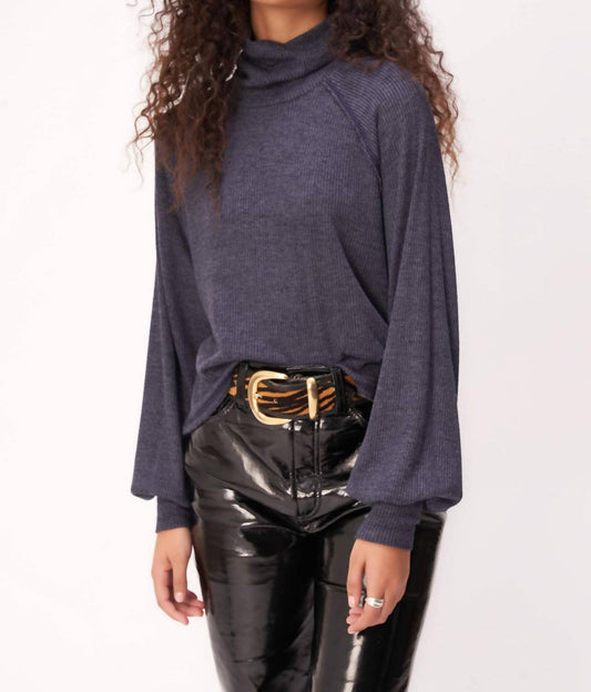 MORE LOVE MARLED RIB TURTLENECK TOP