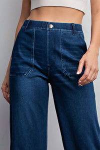Rae Mode - Cotton Stretch Twill Wide Leg Pants