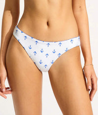 Seafolly - Ahoy Anchor Print Bralette Reversible Bottom Bikini