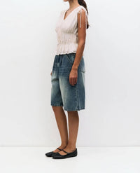 Mod Ref - V-neck Tank Top With String Detail