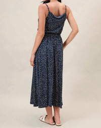 Sunday Edition - Cindy Cowl Neck Spaghetti Strap Midi Dress