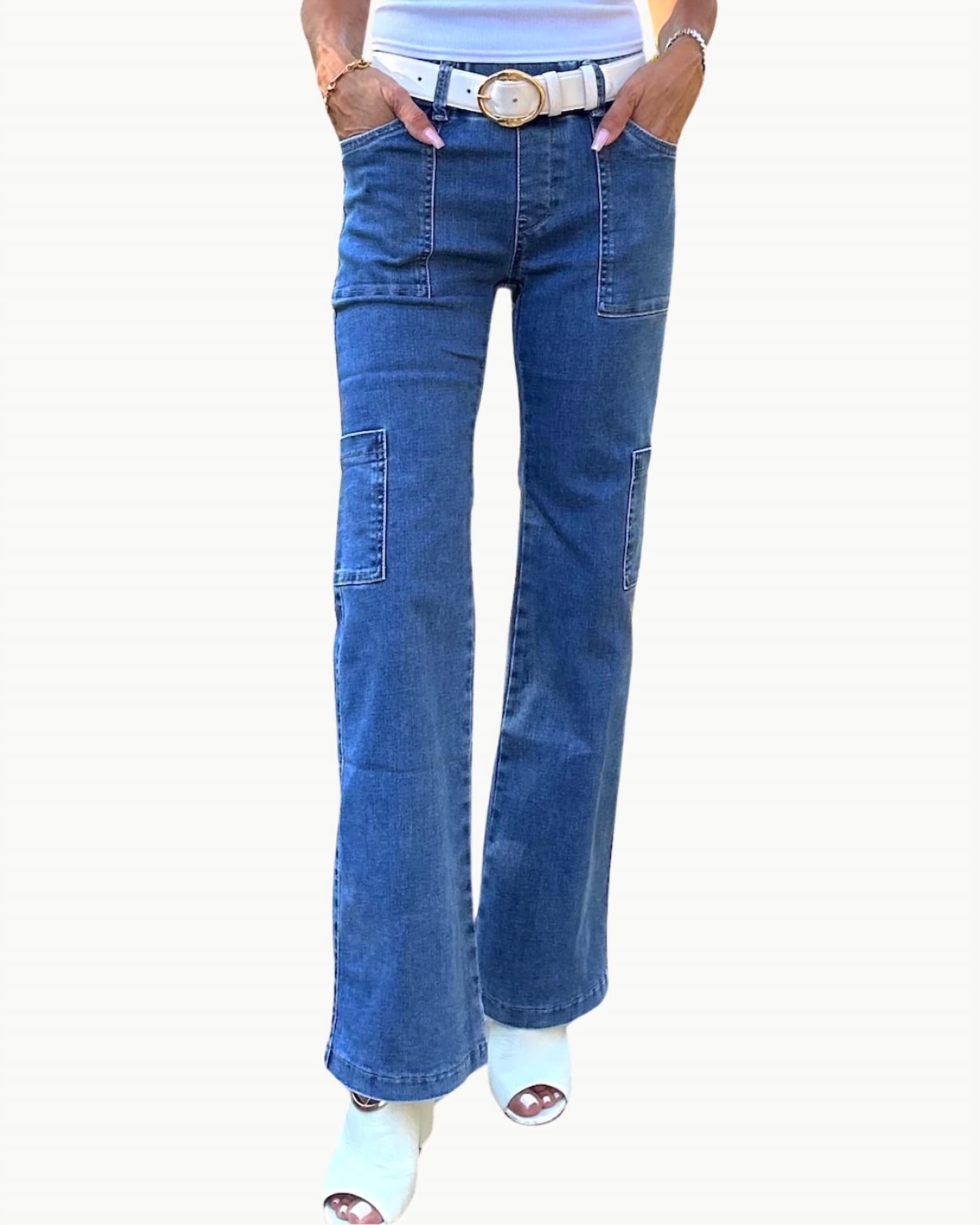 Bevy Flog - Rose Cargo Wide Leg Pants
