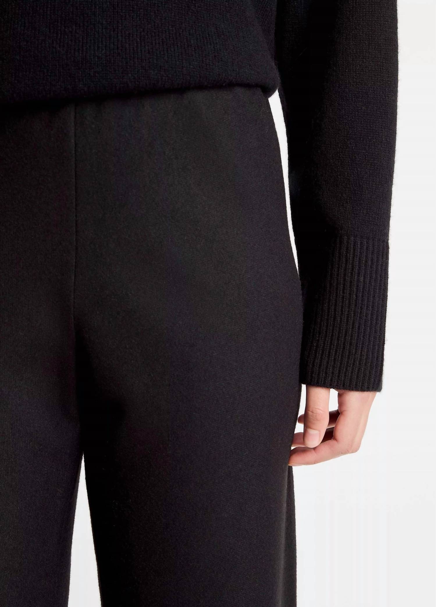 Vince Italian Wool-blend High-waist Bias Pant in black - women's pants - view 4
