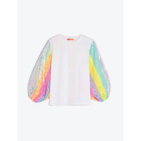 Vilagallo - Sequin Sleeve Strip Top