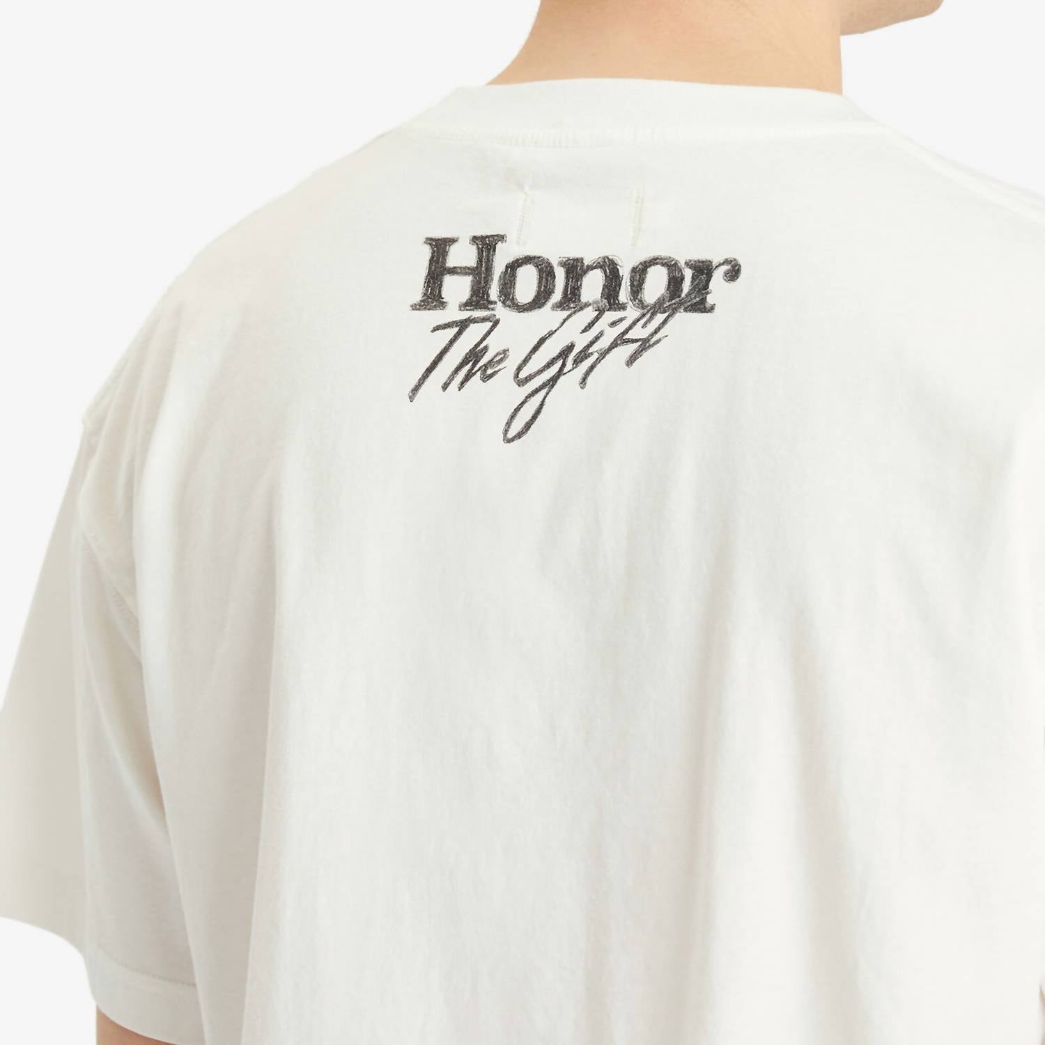 HONOR THE GIFT Travelled Journey Tee in white - men's t-shirt - alternate view