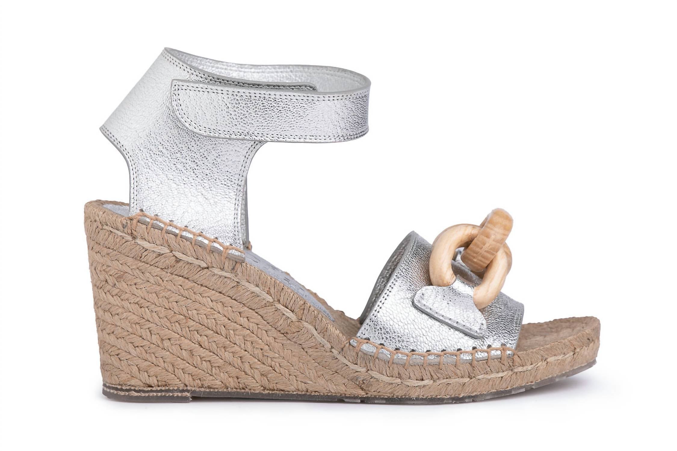 pedro garcia Women's Obelia Wedge in silver natural - women's shoe