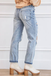 Risen - Milo High Rise Distressed Boyfriend Jeans