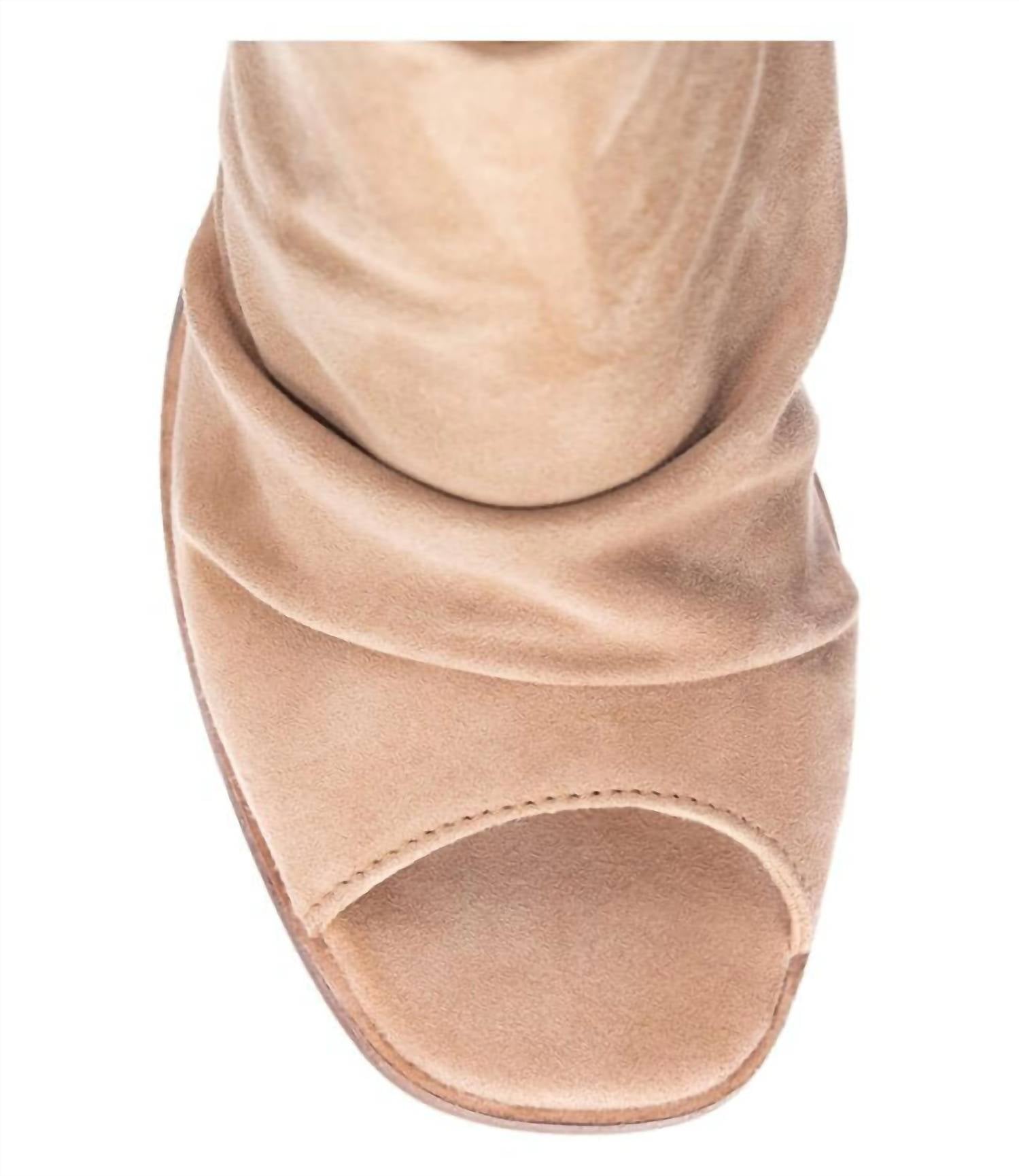 42 Gold - Women's Slip On Open Toe Heel