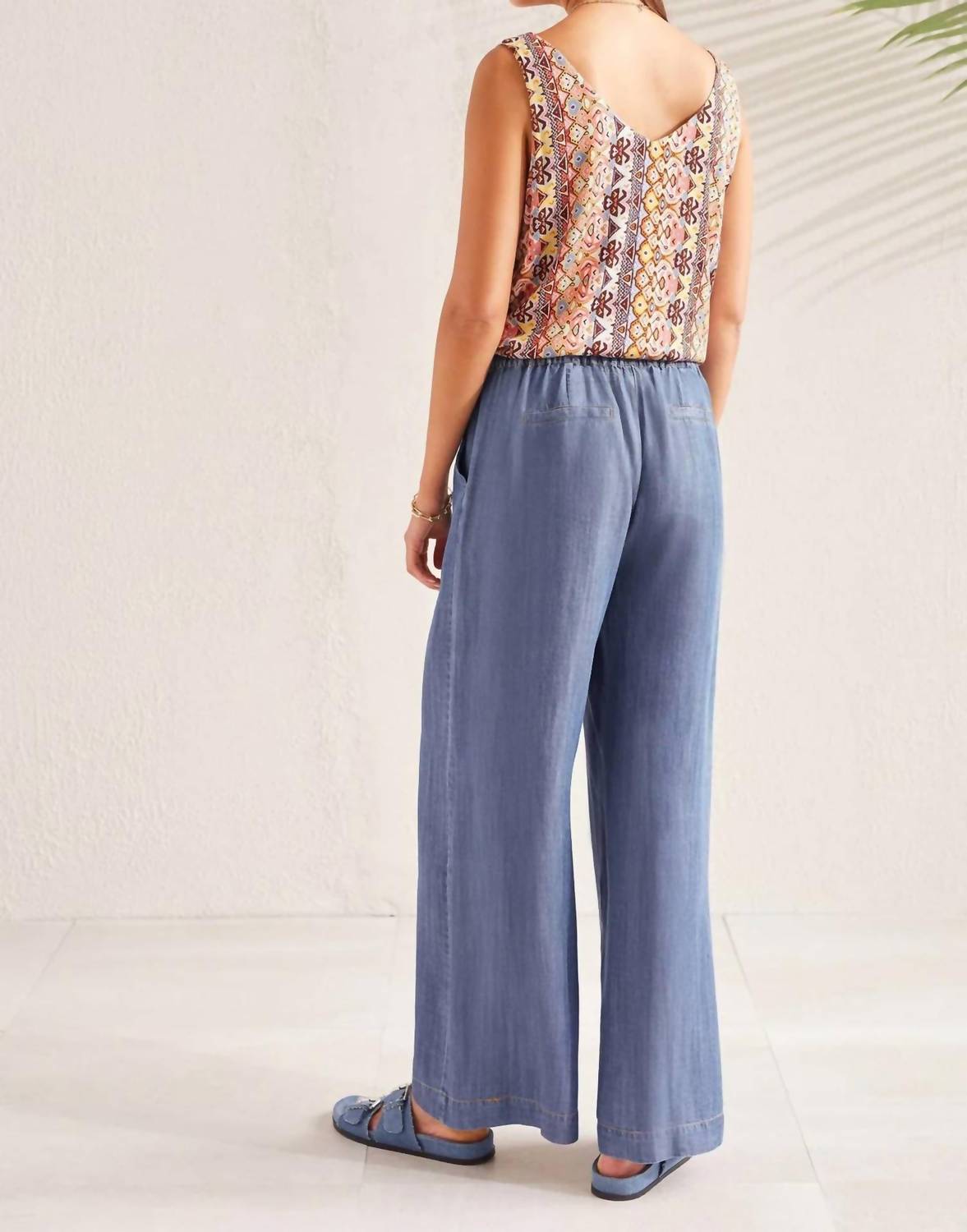 Tribal - Flowy Pull On Wide Leg Pant