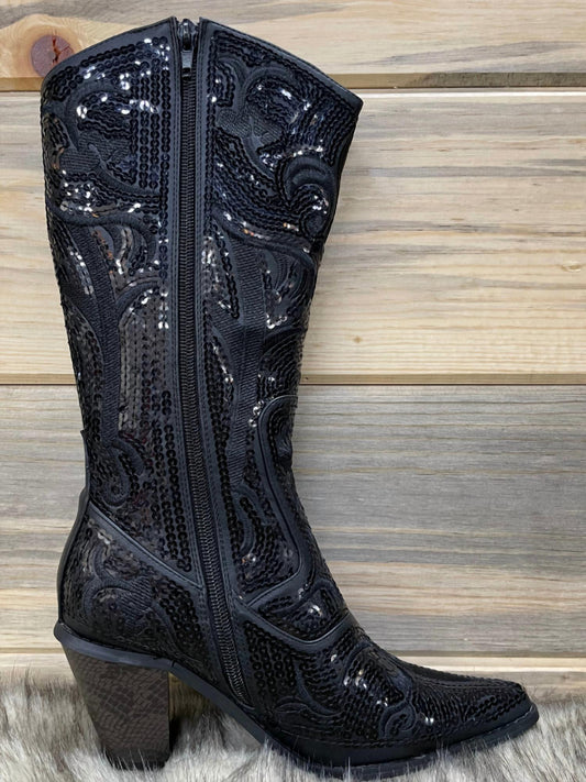 Tall Sequin Boots