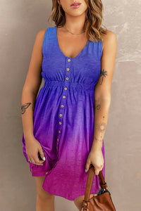 Trendsi - Buttoned Sleeveless Mini Magic Dress