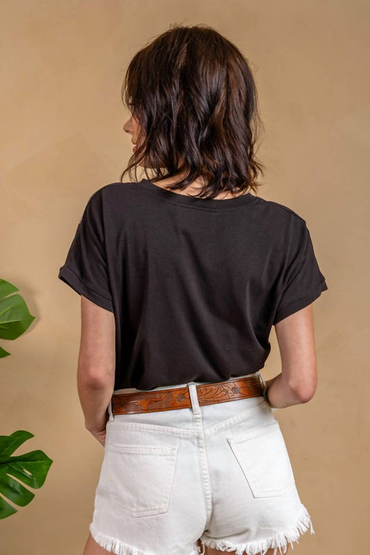 Paparazzi - Women's Jersey Knit Embroidered Top