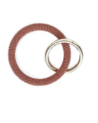 INK+ALLOY Women's Seed Bead Bangle/key Ring in rust - women's accessory - detail view