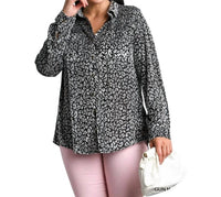 Umgee - Animal Print Velvet Top - Plus
