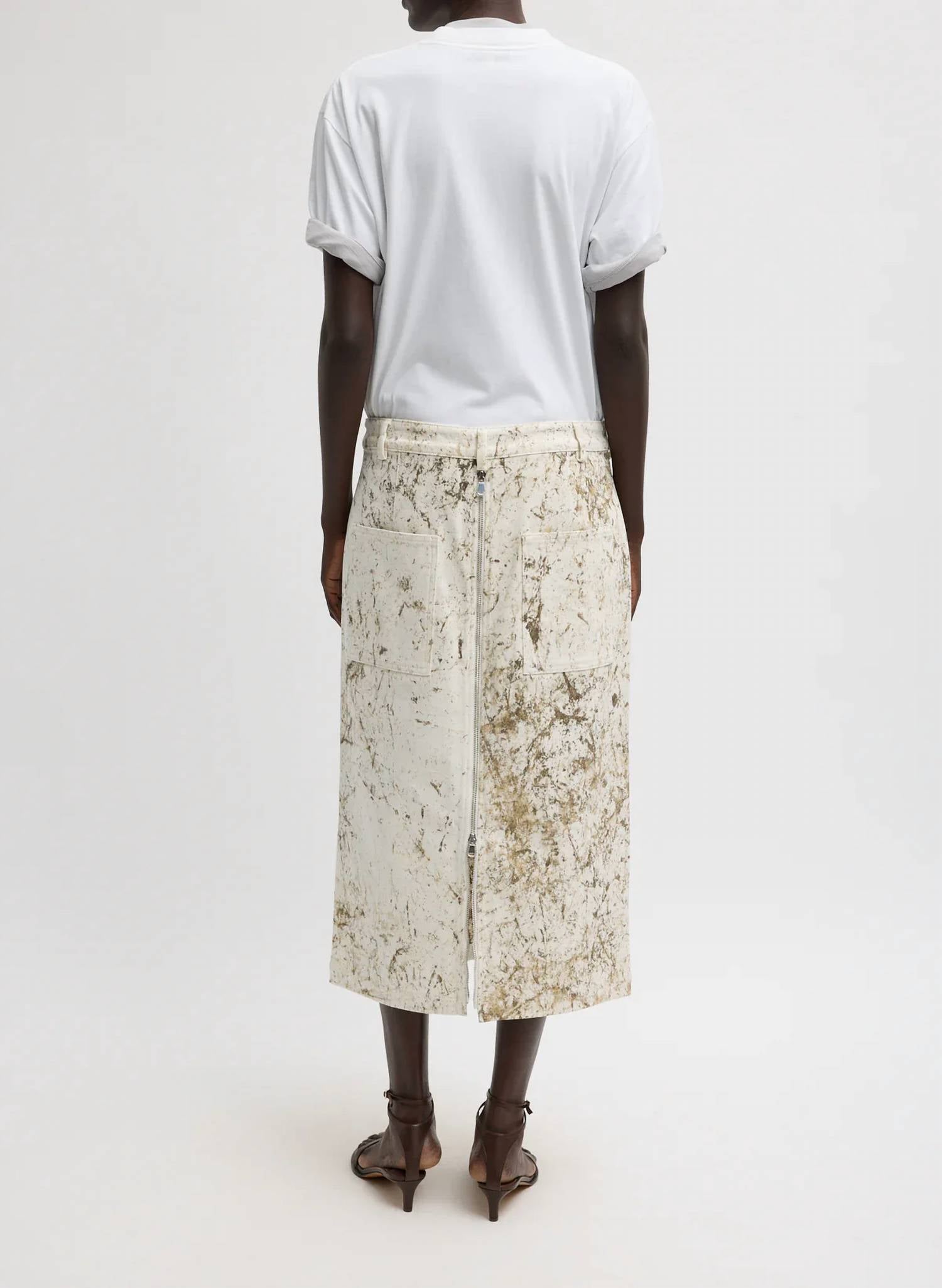 Tibi - Calcimin Denim Midi Trouser Skirt