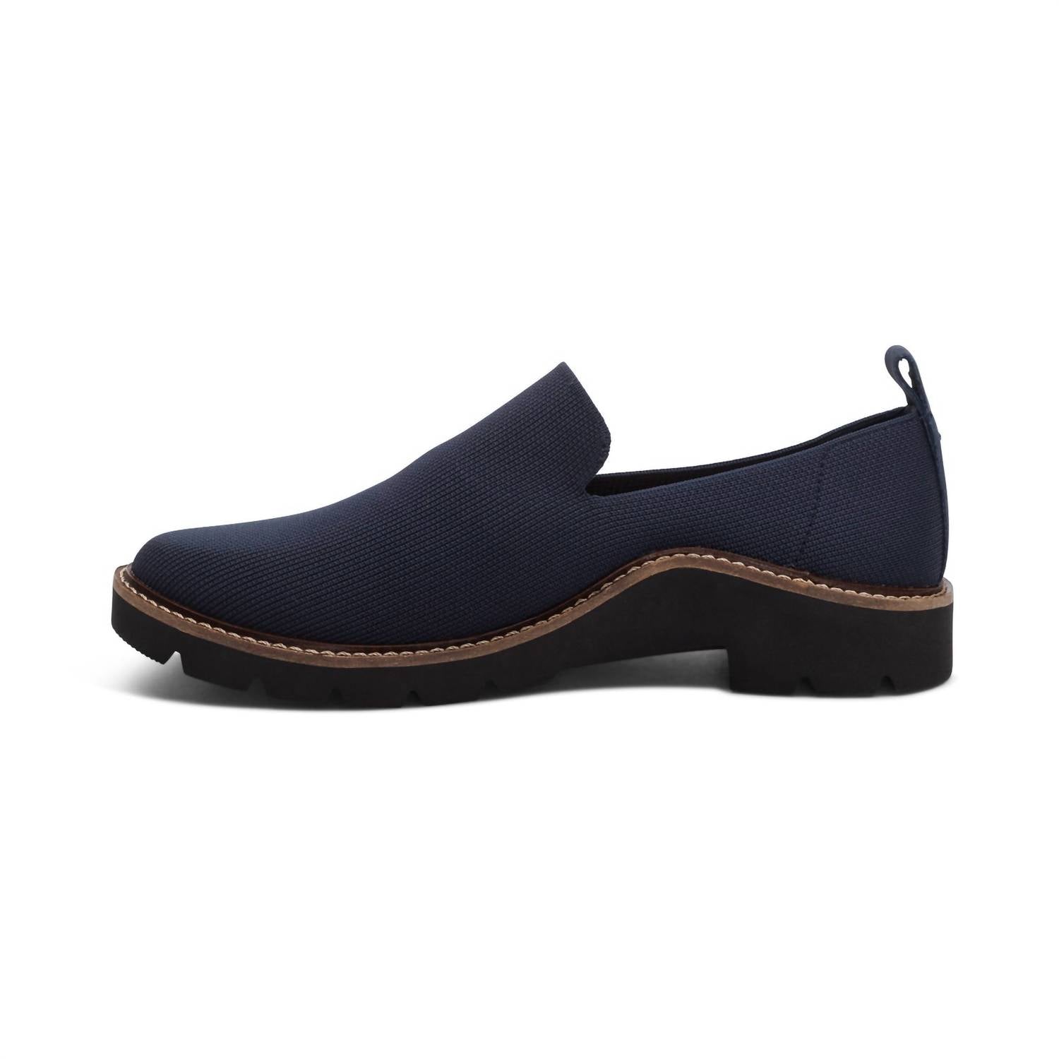 Aetrex Women's Chloe Slip On Loafers in navy - women's flats - alternate view