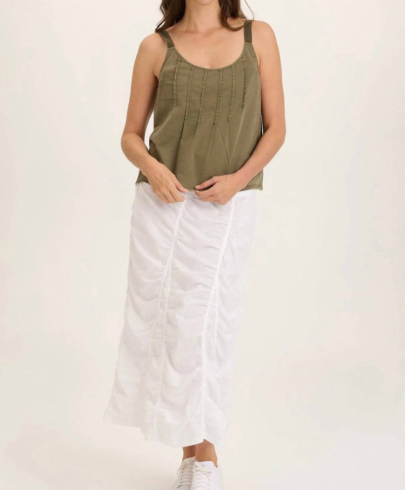 XCVI Shawnee Linen Billowy Tank Top in ripple pigment - women's tank top