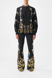Camilla Blouson Sleeve Blouse in ottoman elegance - women's blouse