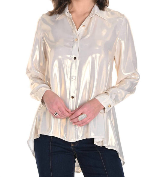 Frank Lyman - High Low Shimmer Blouse