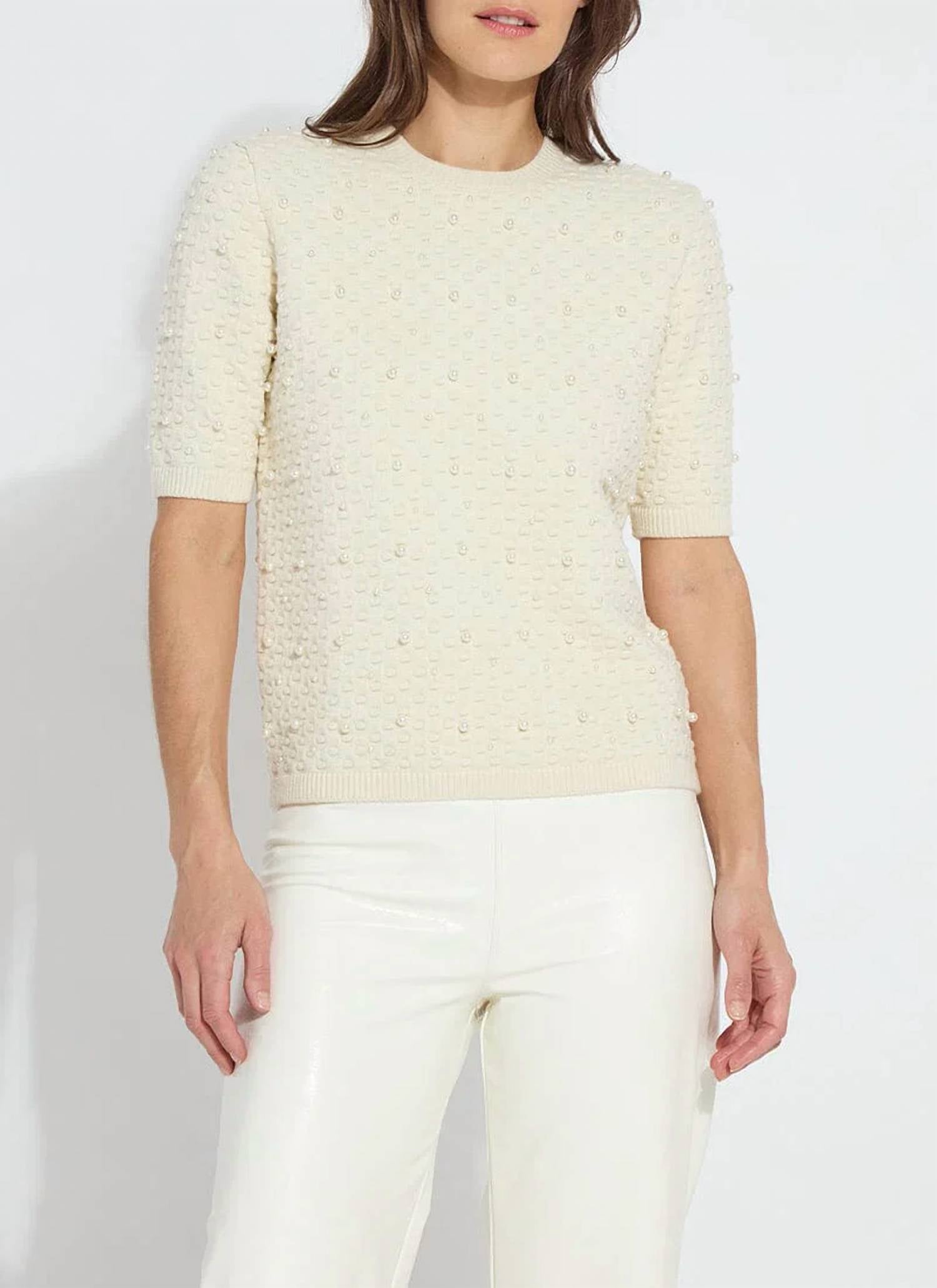 Lysse - Valentina Pearl Short Sleeve Sweater