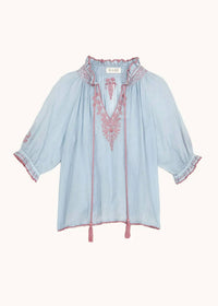 M.A.B.E. - Talia Embroidered Short Sleeve Top