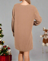Phil Love - Leopard Trees Dolman Tunic Sweatshirt Dress