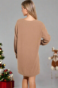 Phil Love - Leopard Trees Dolman Tunic Sweatshirt Dress