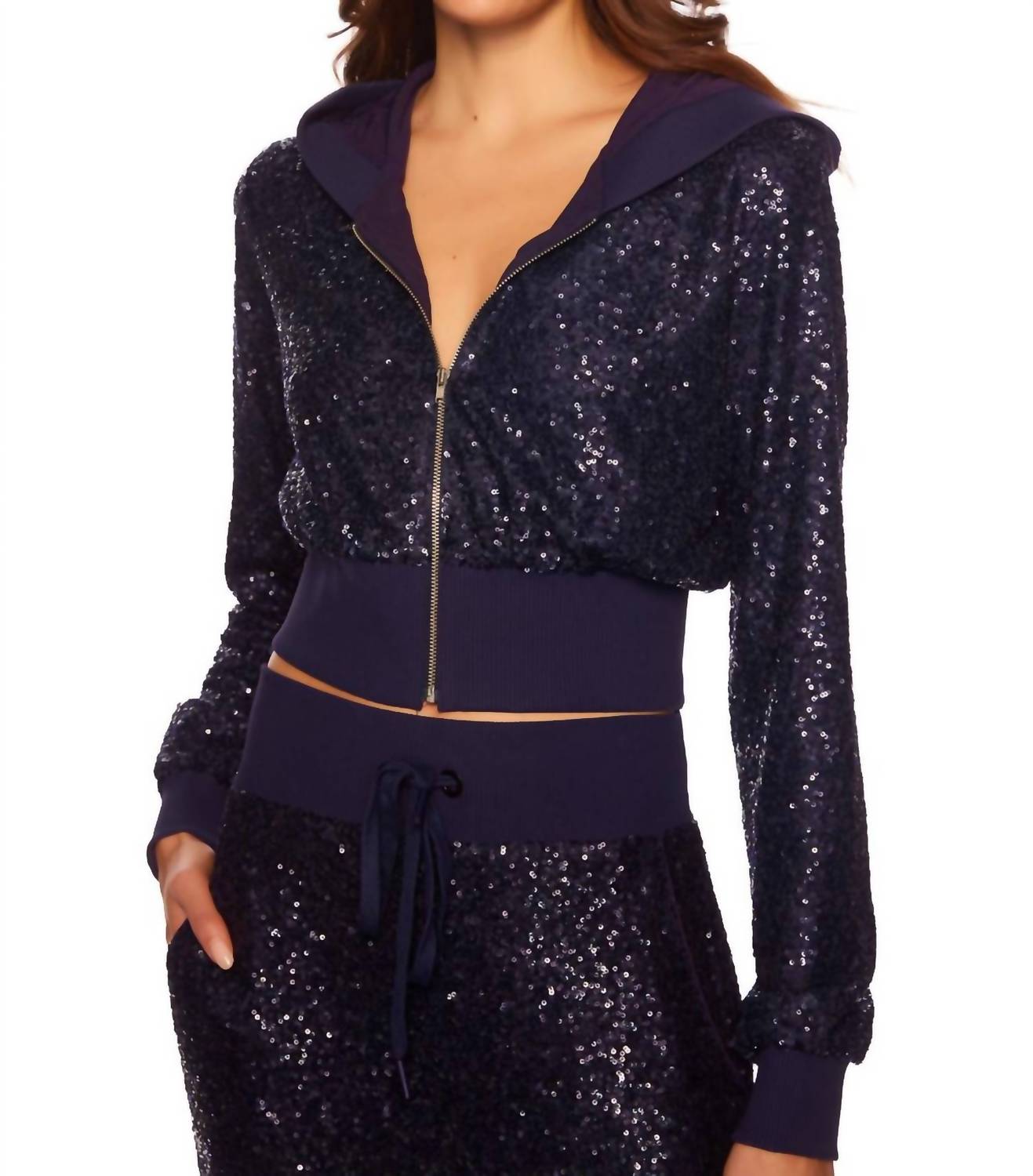 Susana Monaco - Women's Sequin Zip Up Jacket