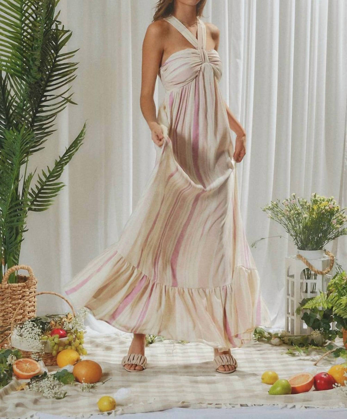 Endless Blu. - Tie Dye Woven Maxi Dress