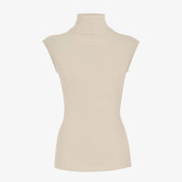 Proenza Schouler Zane Funnel-neck Top in oat melange - women's shirt - view 4