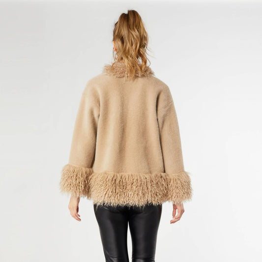 Coco + Carmen - Marley Shaggy Fur Trim Cardigan