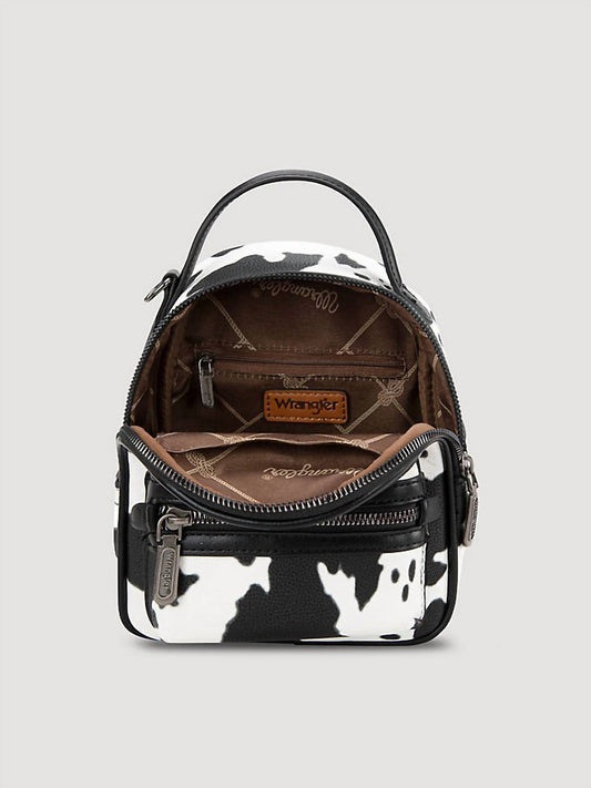 Wrangler - Mini cow print backpack