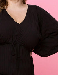 Oodi - Solid Pleated Silky Fabric Top