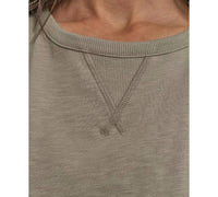 Dkny - V-inset Roll-sleeve T-shirt