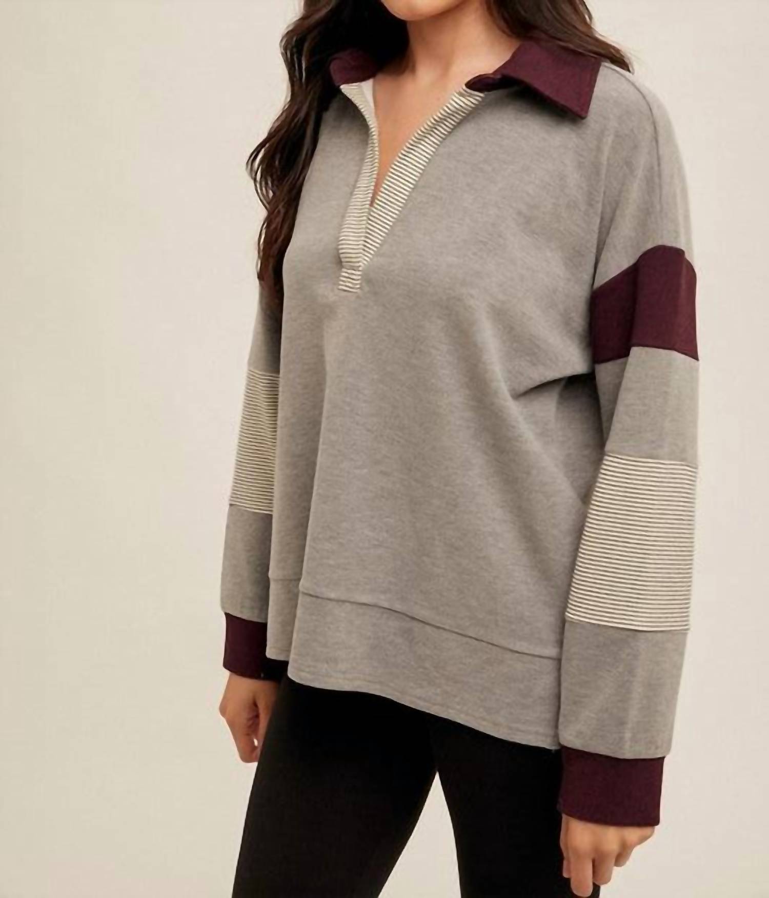 Hem & Thread - Roadtrip Reverie Colorblock Pullover Sweatshirt
