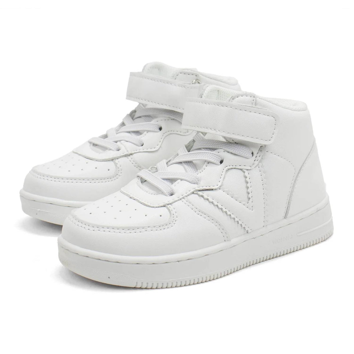 Victoria - Boy's Tiempo Faux Leather High-top Sneakers
