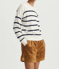 MELISSA NEPTON Maryam Shorts in amber suede - women's shorts