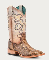 Corral - Women's Genuine Python Wide Square Toe Boots
