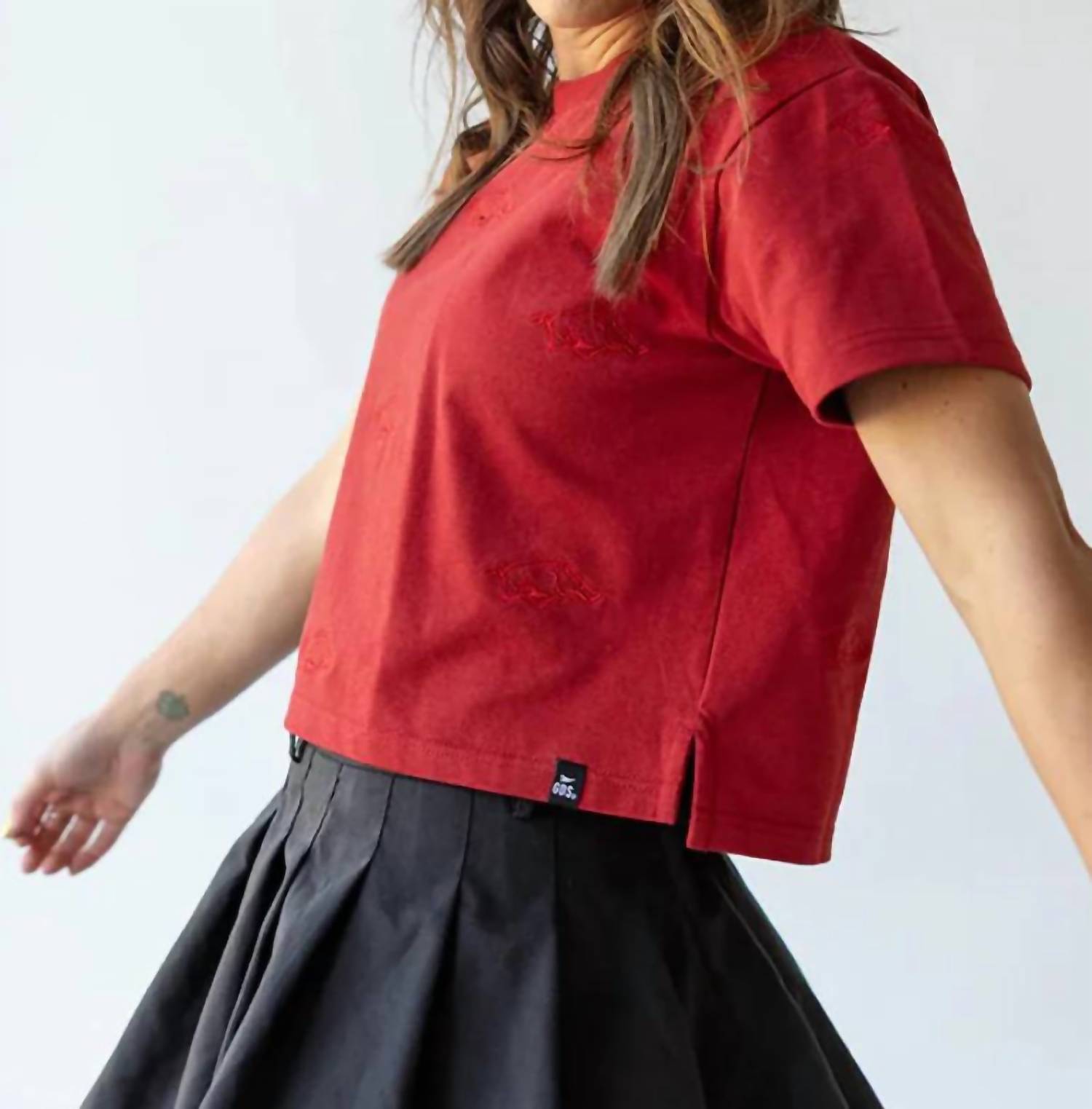 Gameday Social - Arkansas Heavyweight Crop Tee