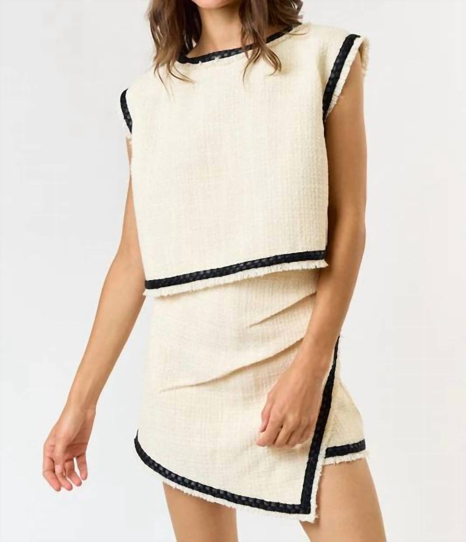 Lalavon - October Lover Tweed Skort Set