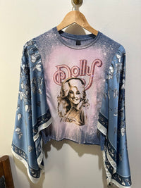 Free2B - Dolly Parton With Silk Sleeves Top