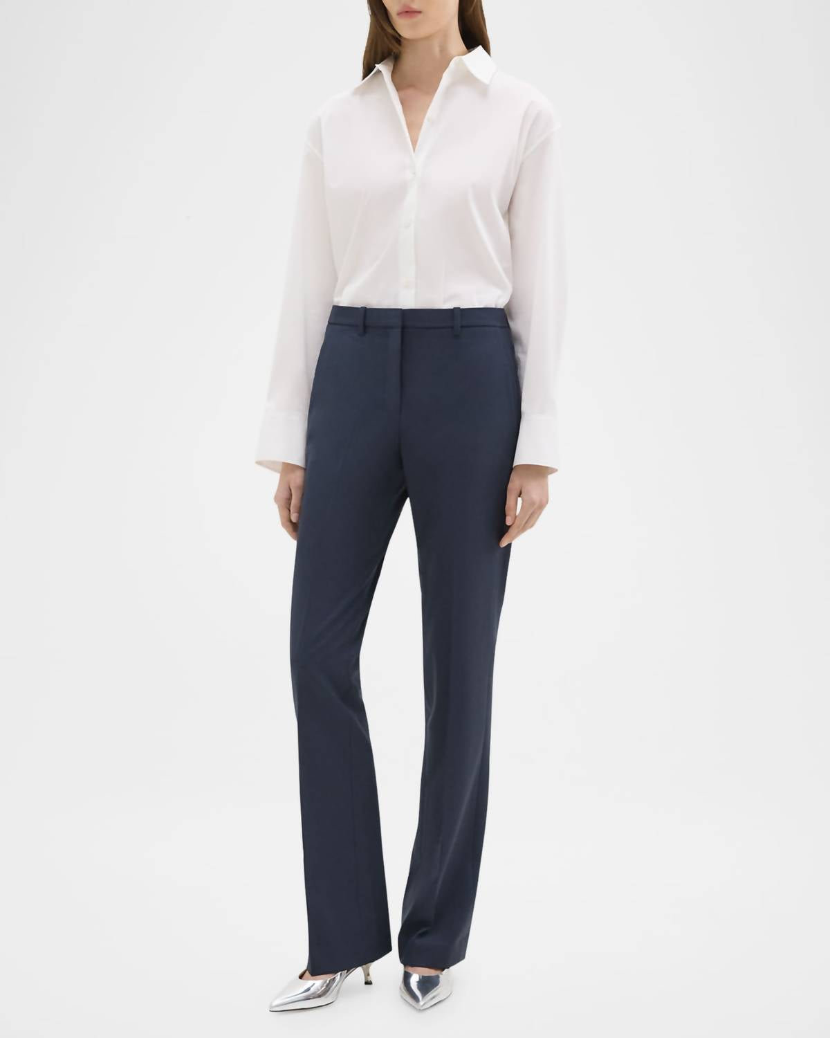 Theory - Traceable Wool Slim Straight-leg Trousers