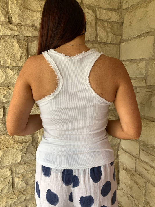 Racerback Top With Sequins Detail