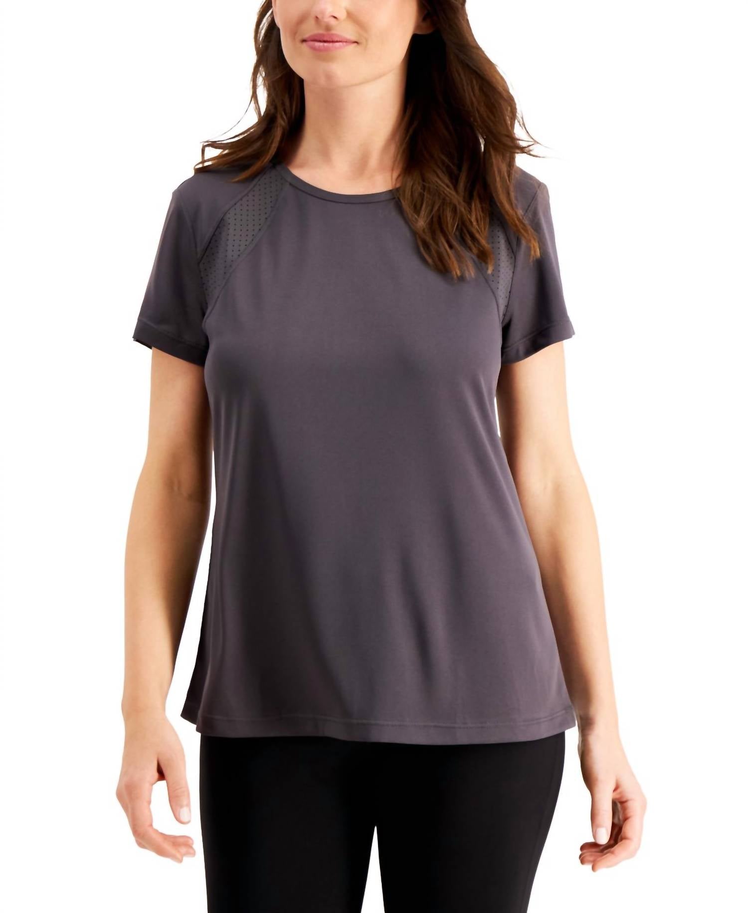 Ideology - Activewear Perforated Crewneck T-shirt