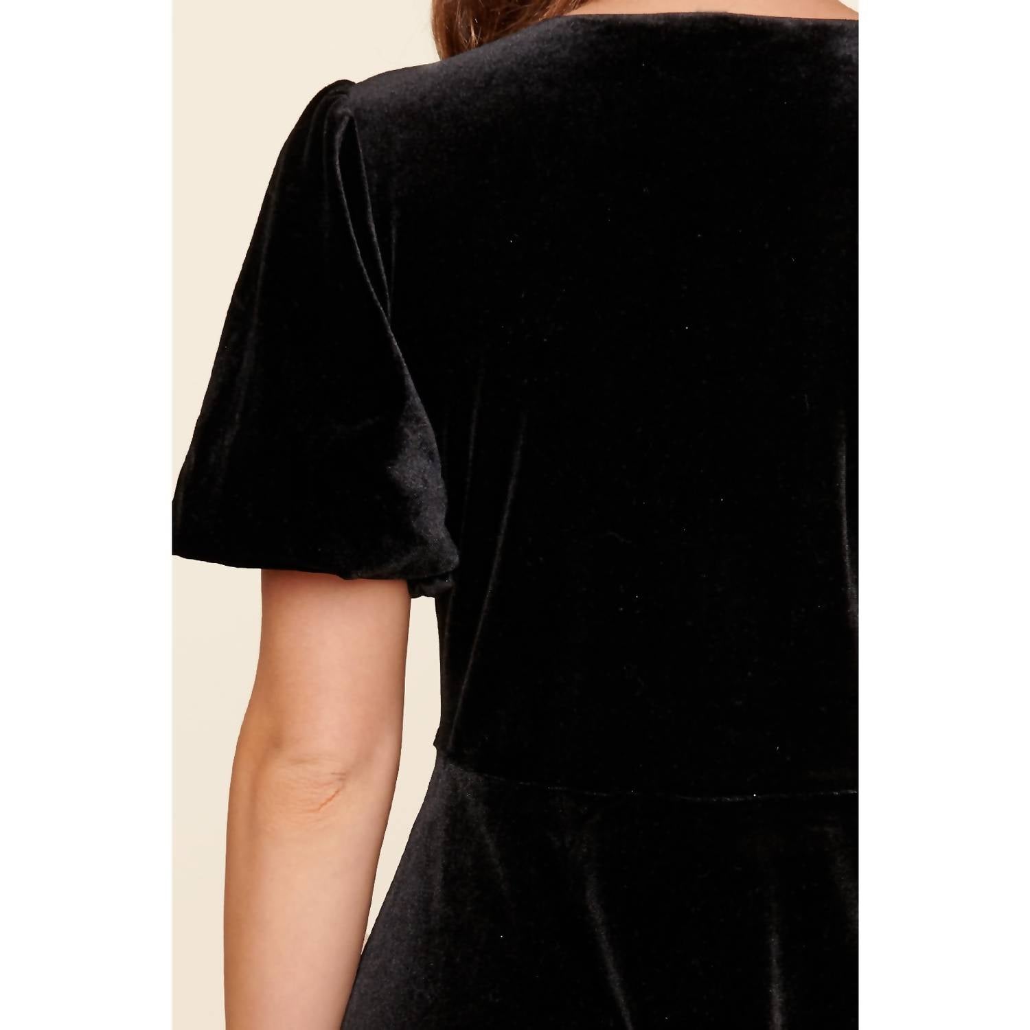 Sugarlips - Dakota Velvet Volume Hem Mini Dress