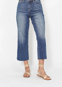 Judy Blue - Women's Kimi Crop Wide Leg Jeans