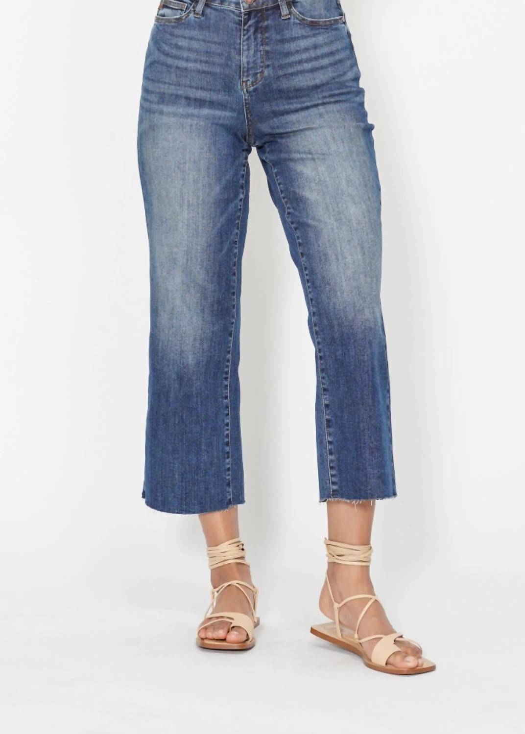 Judy Blue - Women's Kimi Crop Wide Leg Jeans